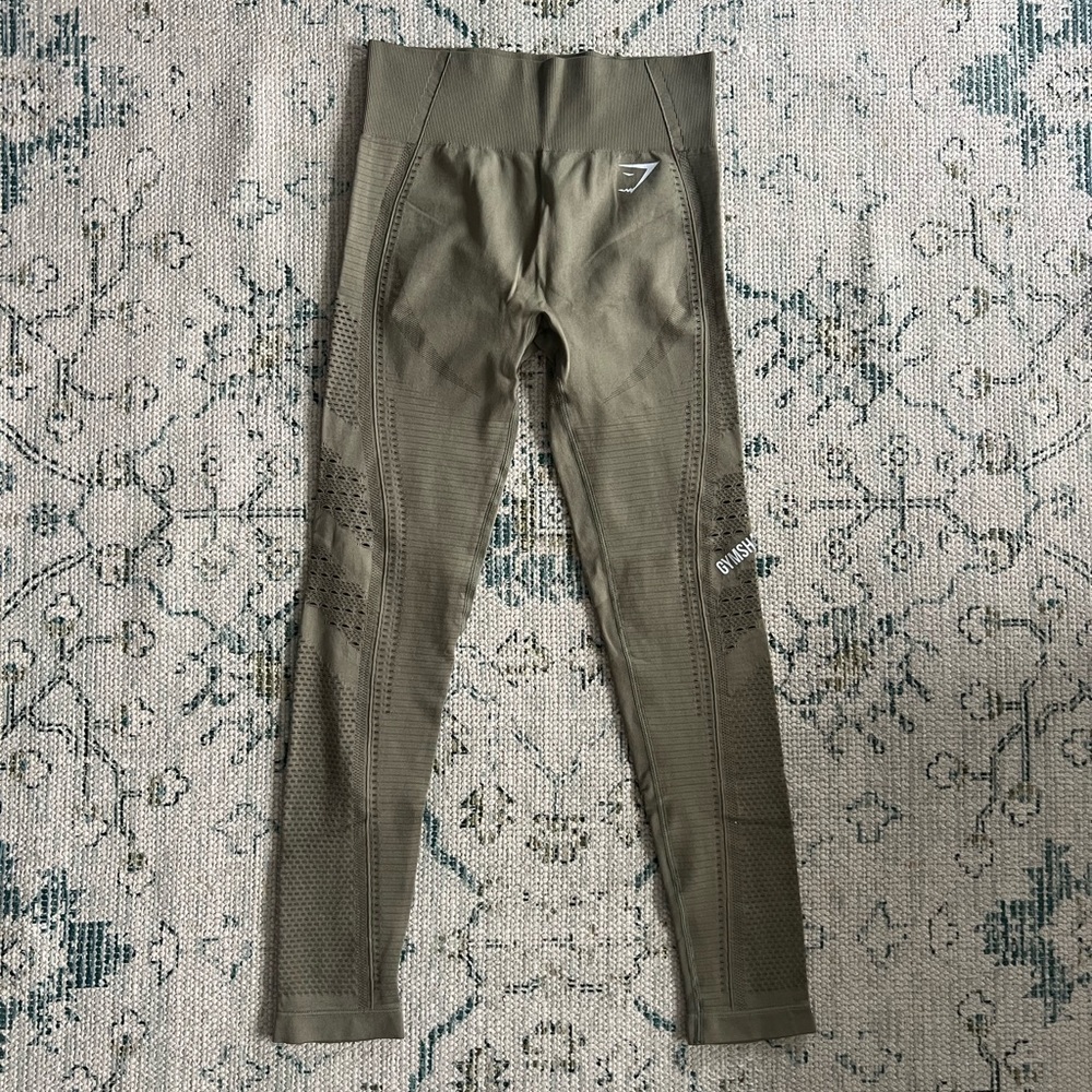 Gymshark Flawless Knit Tights - Khaki